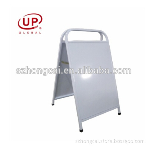 white steel advertising sign boards